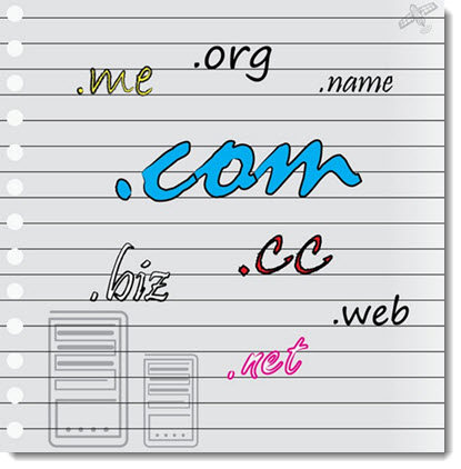Various domain extensions written in a paper