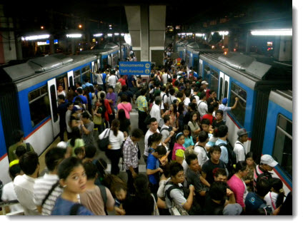 Crowded underground