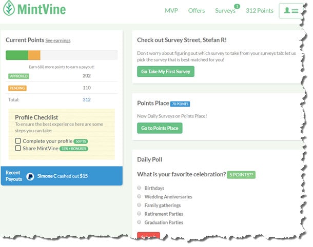 MintVine Dashboard