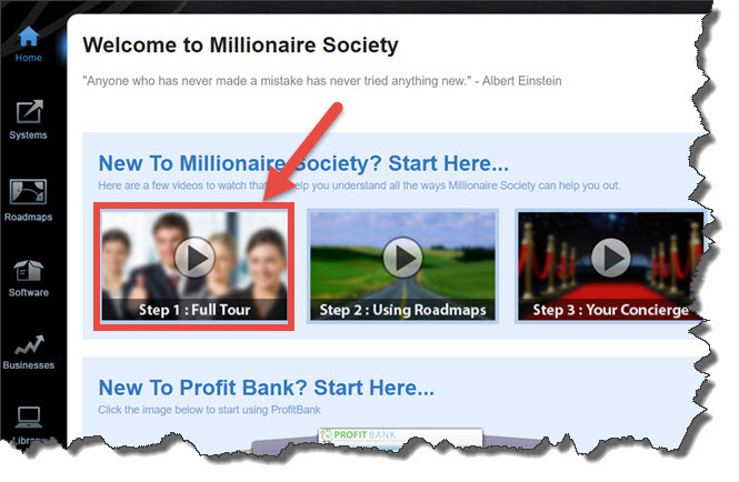 Millionaire Society Dashboard