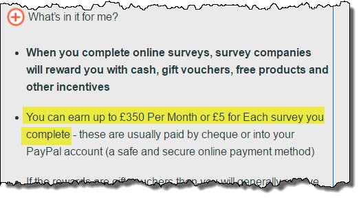 You can earn up to £350 per month