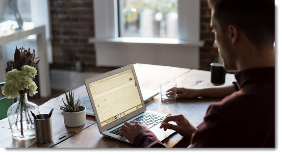 Man with laptop