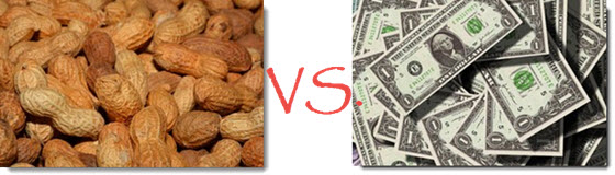 Peanuts vs money