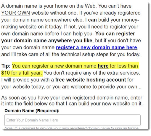 You have to Purchase a domain