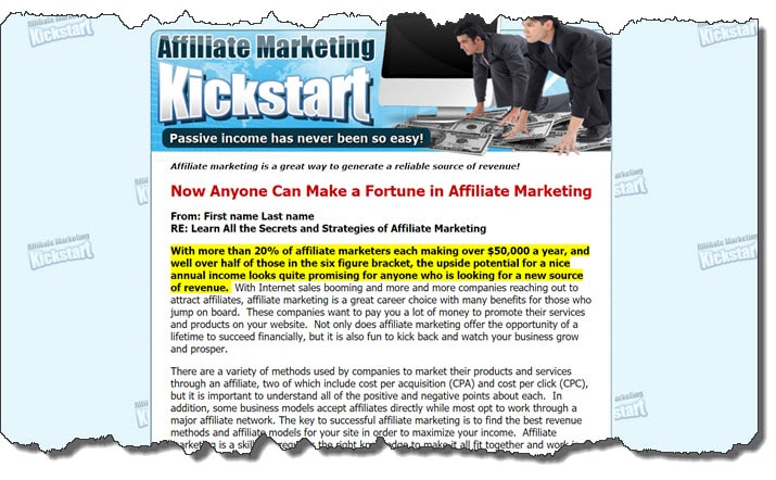 Millionaire biz pro - Landing page example