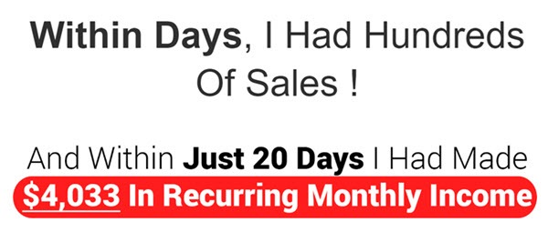 hundreds of sales within days