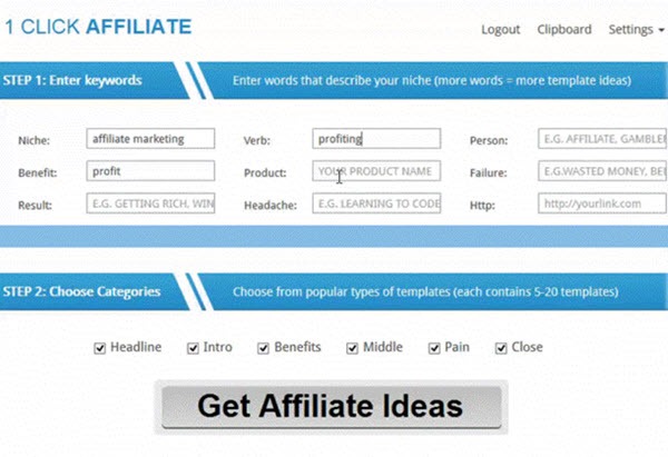 1 click affiliate software