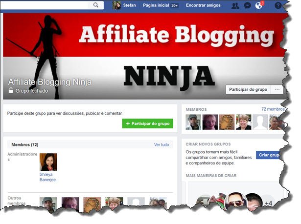 affiliate ninja blogging facebook group