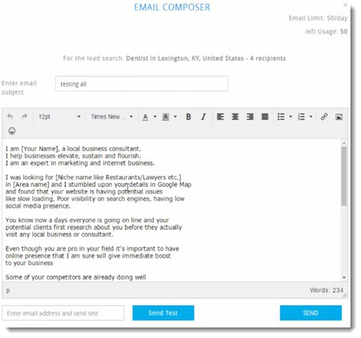 Email composer