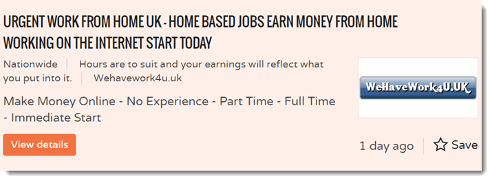 WeHaveWork4U job advert