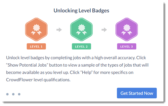 crowdflower - level badges