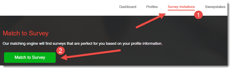match to survey