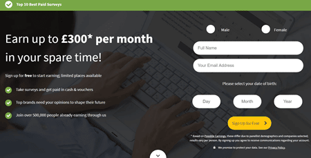 top 10 best paid surveys home page