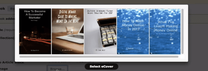 choosing the ebook cover