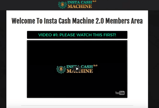 Insta Cash Machine 2.0 members area