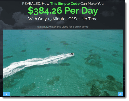 simple code can make you $384.26 per day