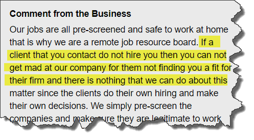 comment from business