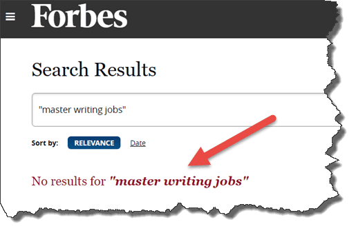 no results on Forbes