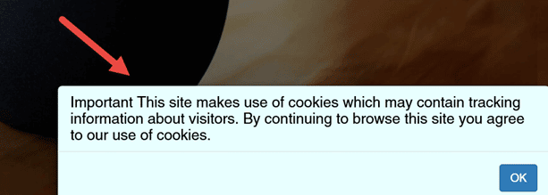 cookie banner