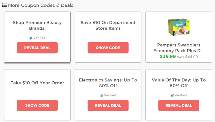 coupon codes