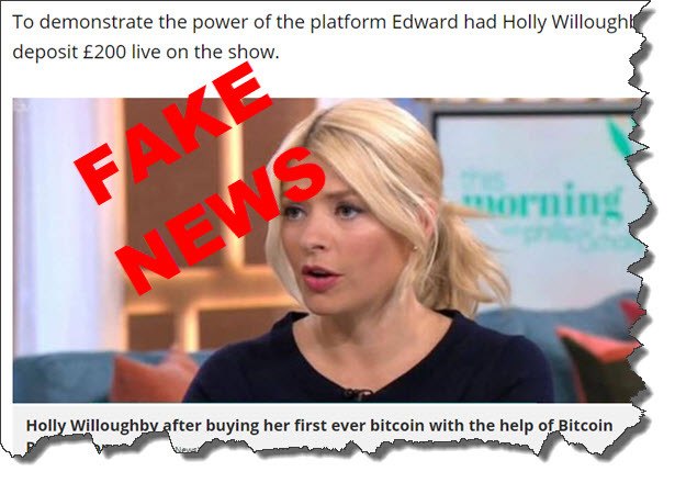 Holly Willoughby fake news