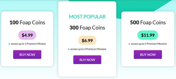 price of foap coins