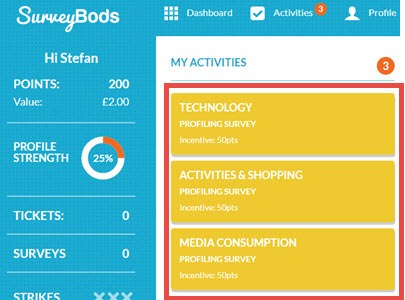 surveybods dashboard