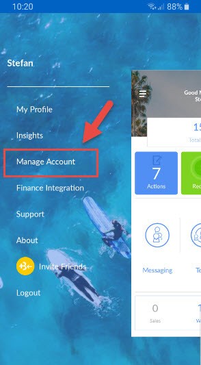 manage account