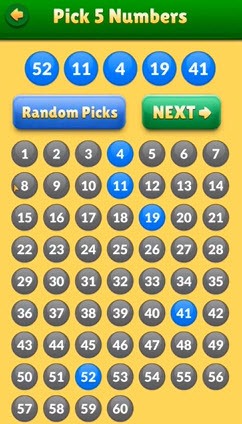 Lucky 6 Pick Game