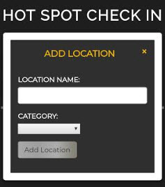 hot spot check in - here is the place where you add your location