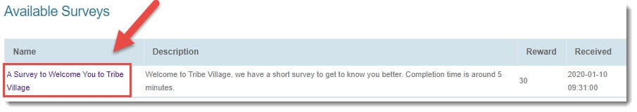 getting to know you survey