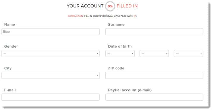 luxsurveys registration form