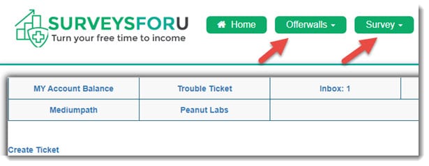 surveys and offer walls