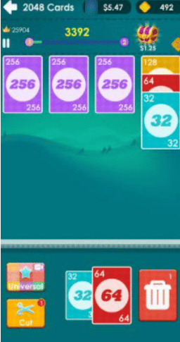 2048 Cards gameplay