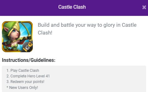 castle cash offer