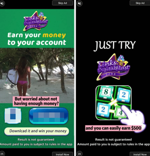 links digital blast advert