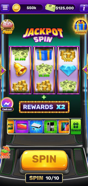 jackpot spin real money