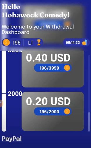 money turn withdrawal page