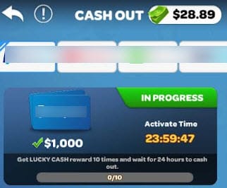 cash out progress
