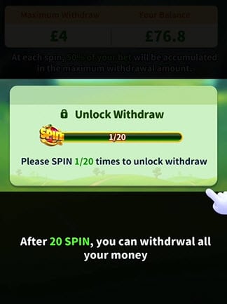 unlock withdrawal