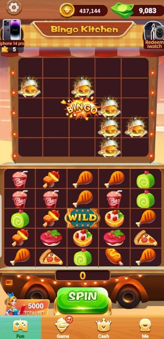 bingo kitchen gameplay