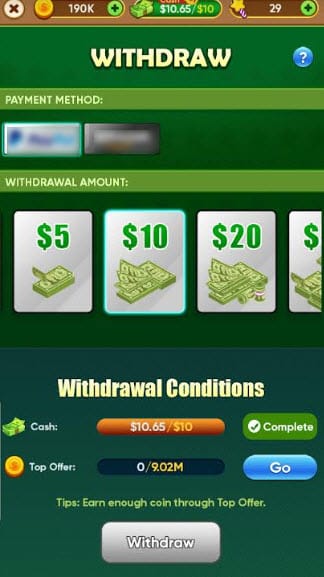 withdraw conditions