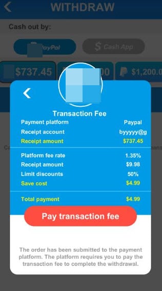 transaction fee