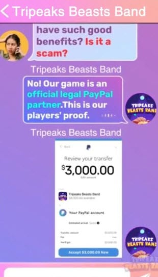 tripeaks Beast band advert